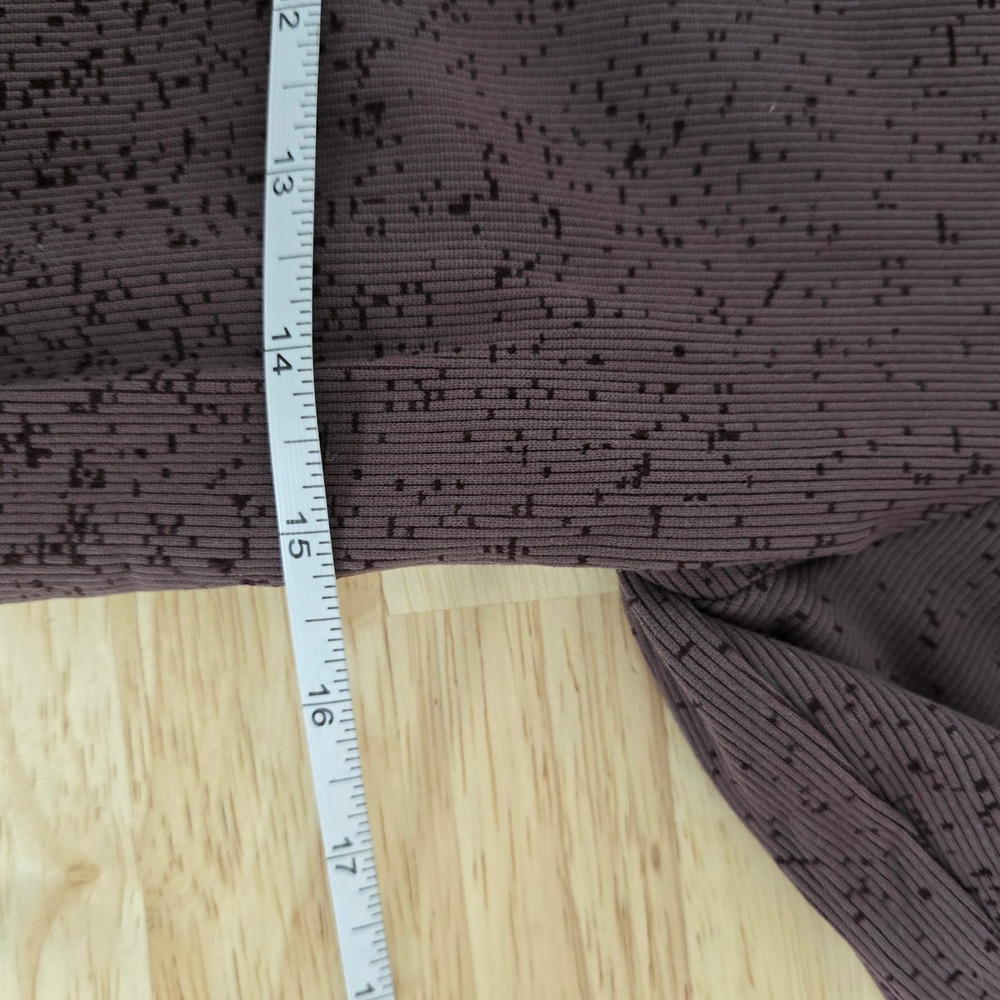 Athleta Momentum Ombre Ribbed Turtleneck Top Brown Black Long Sleeve 631825 M‎ - Picture 5 of 8